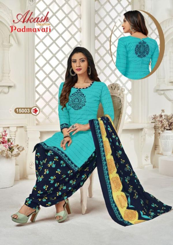 Akash Padmavati 15 Fancy Cotton Daily Wear Dress Materials